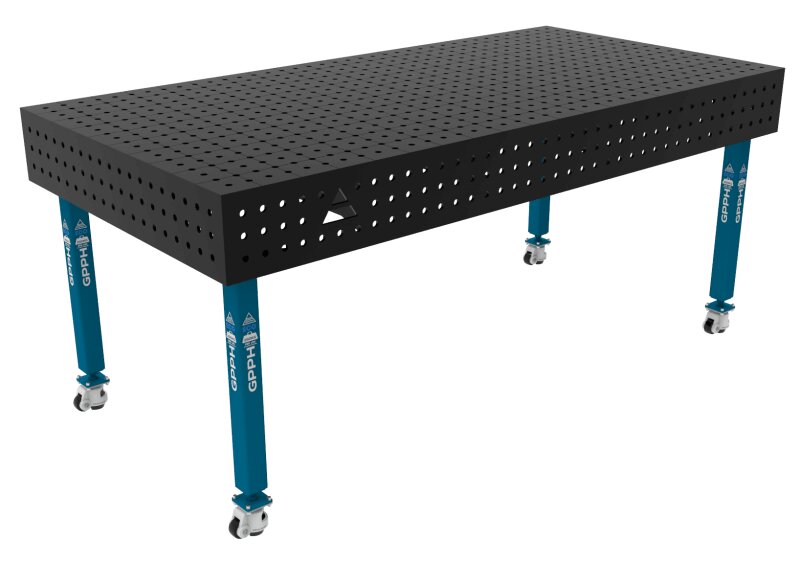 Зварювальний стіл ECO на колесах 2000x1000 mm fi16 mm Сітка 50x50 mm