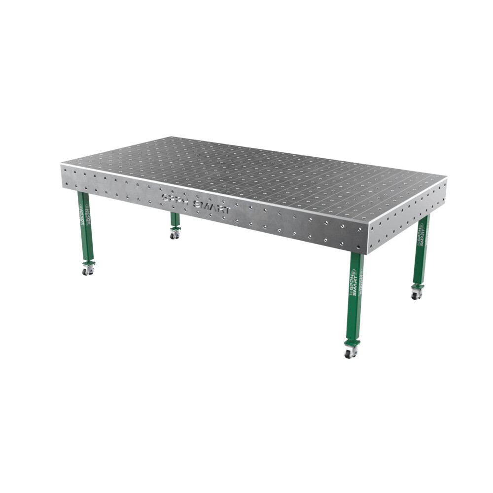 Зварювальний стіл GPPH SMART 15 mm на колесах 2400x1200 mm fi16 mm Сітка 100x100 mm