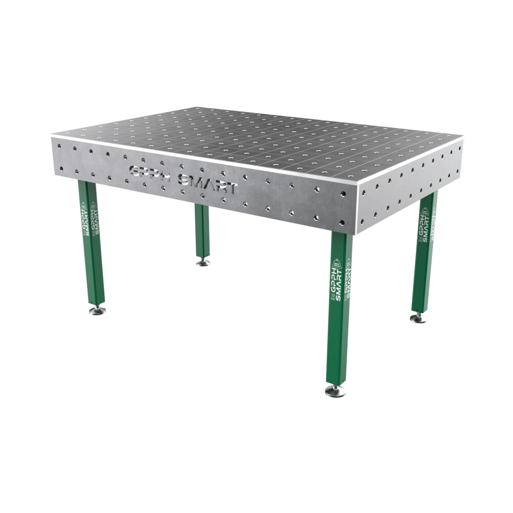 Зварювальний стіл GPPH SMART 15 mm на опорах 1500x1000 mm fi16 mm Сітка 100x100 mm
