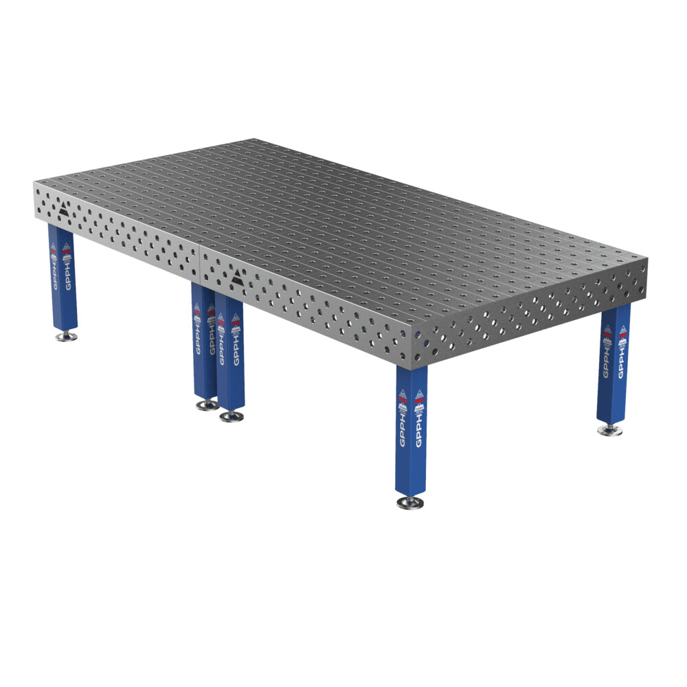Зварювальний стіл PRO на опорах 3000x1480 mm fi28 mm Сітка 100x100 mm