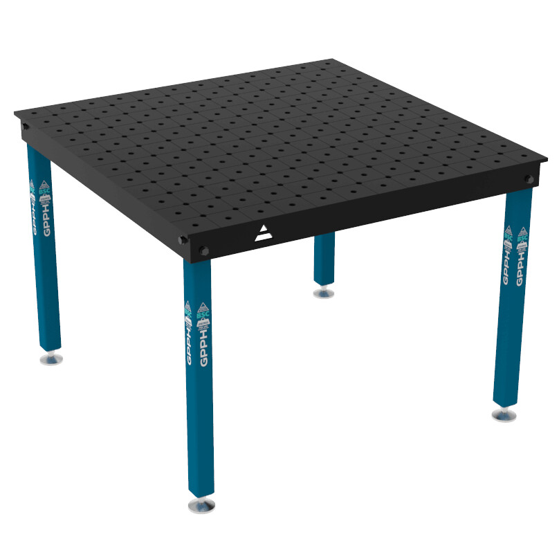 Зварювальний стіл BASIC на опорах 1200x1200 mm fi16 mm Сітка Діагональна