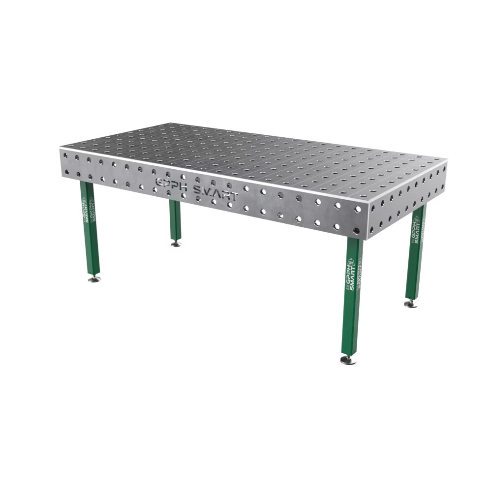Зварювальний стіл GPPH SMART 15 mm на опорах 2000x1000 mm fi28 mm Сітка 100x100 mm