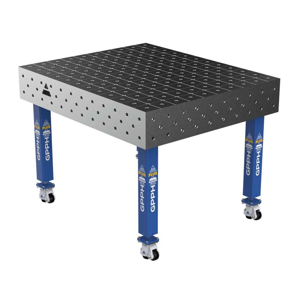 Зварювальний стіл PLUS на колесах 1200x1000 mm fi16 mm Сітка Діагональна