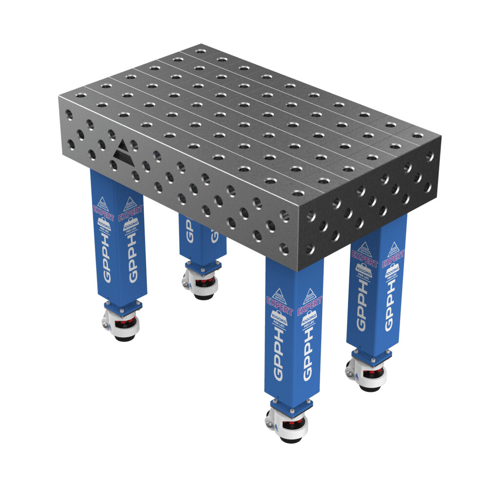 Зварювальний стіл EXPERT на колесах 1000x600 mm fi28 mm Сітка 100x100 mm