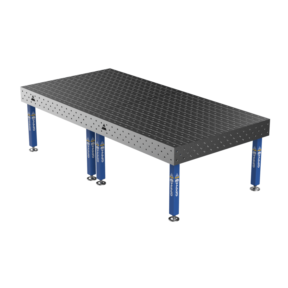 Зварювальний стіл PLUS на опорах 3000x1480 mm fi16 mm Сітка Діагональна