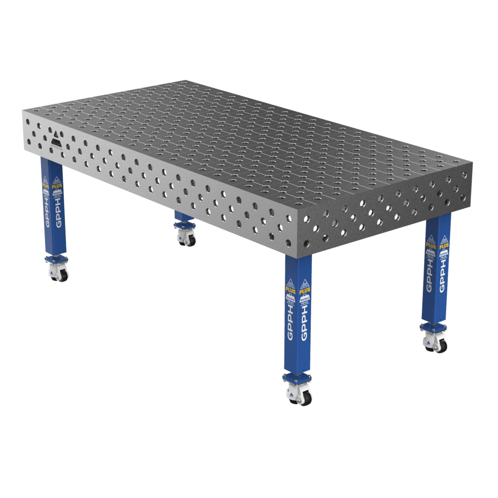 Зварювальний стіл PLUS на колесах 2000x1000 mm fi28 mm Сітка Діагональна