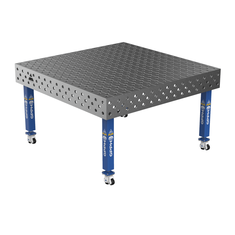 Зварювальний стіл PLUS на колесах 1500x1480 mm fi28 mm Сітка Діагональна