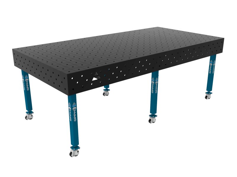 Зварювальний стіл ECO на колесах 2400x1200 mm fi16 mm Сітка 100x100 mm
