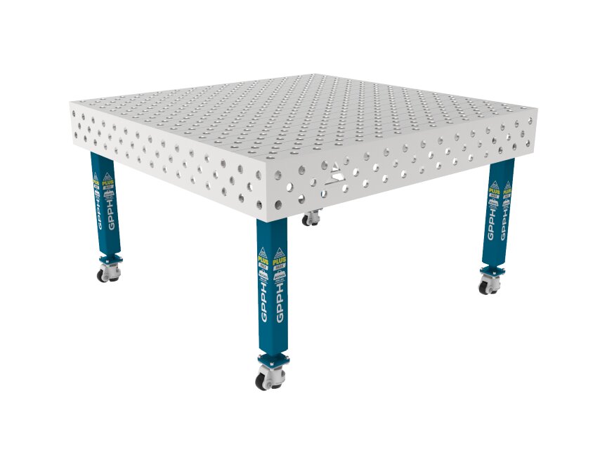 Зварювальний стіл PLUS INOX на колесах 1500x1480 mm fi28 mm Сітка Діагональна