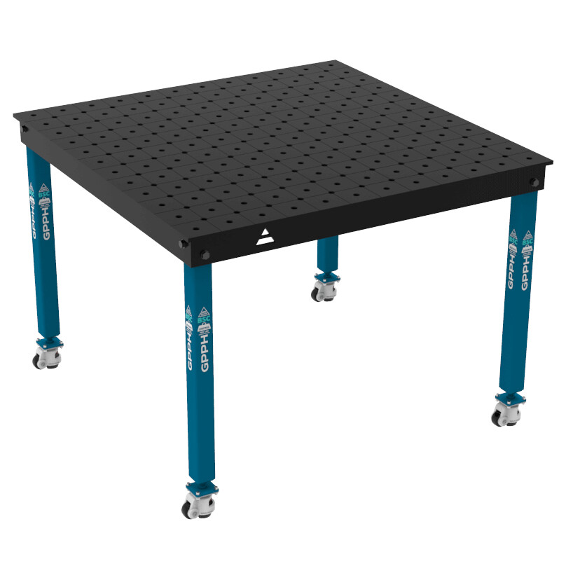 Зварювальний стіл BASIC на колесах 1200x1200 mm fi16 mm Сітка Діагональна
