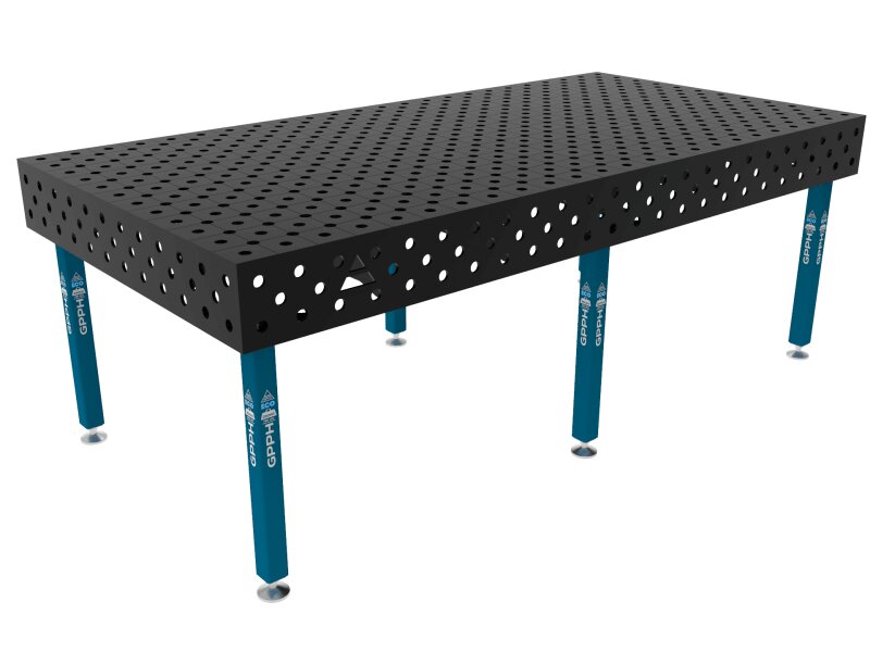 Зварювальний стіл ECO на опорах 2400x1200 mm fi28 mm Сітка Діагональна