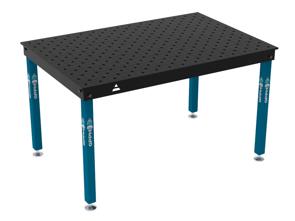 Зварювальний стіл BASIC на опорах 1500x1000 mm fi16 mm Сітка Діагональна
