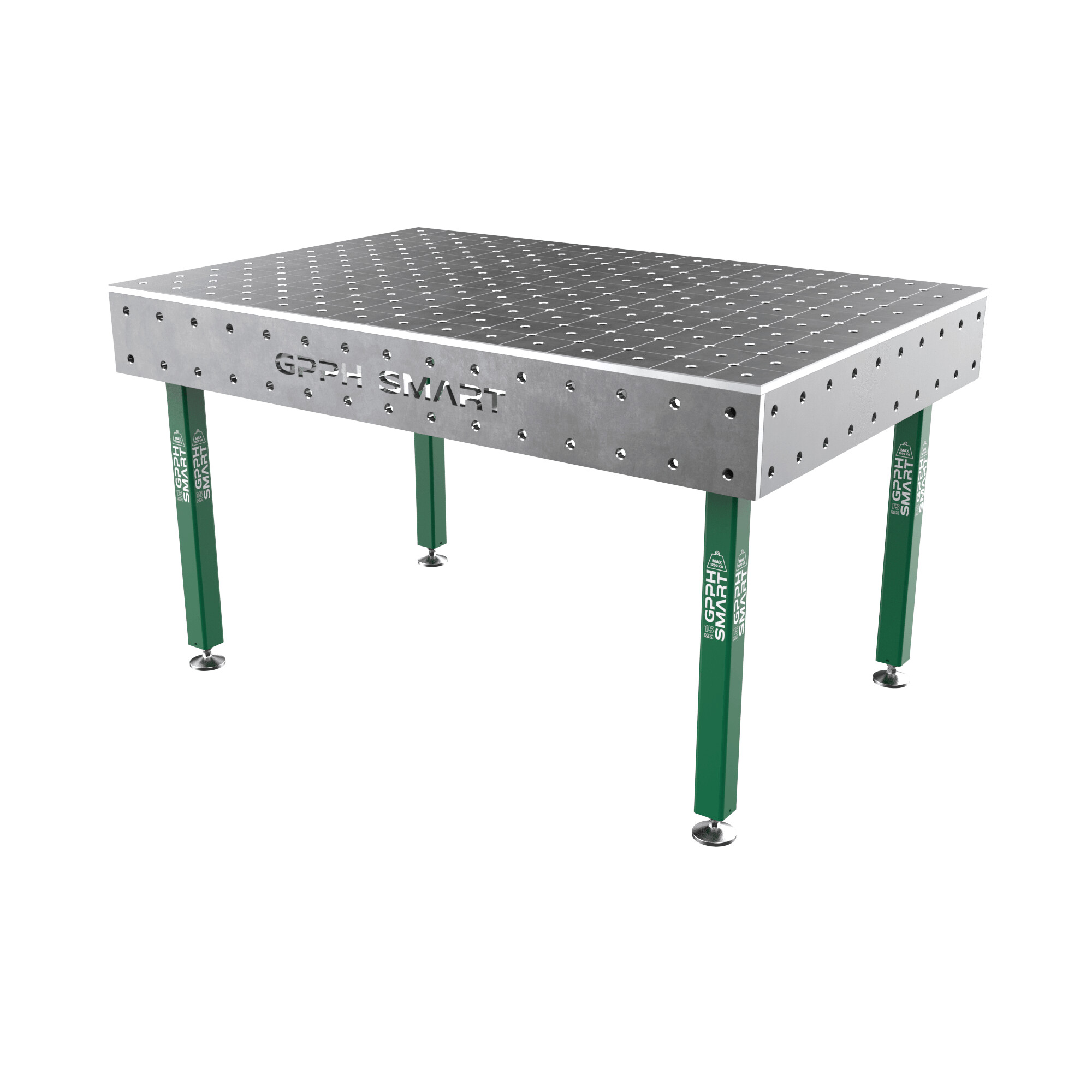 Зварювальний стіл GPPH SMART 15 mm на опорах 1500x1000 mm fi16 mm Сітка Діагональна