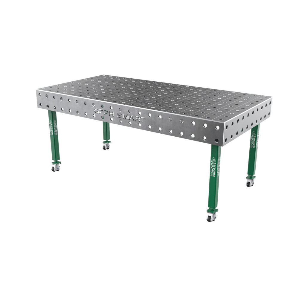 Зварювальний стіл GPPH SMART 15 mm на колесах 2000x1000 mm fi28 mm Сітка 100x100 mm
