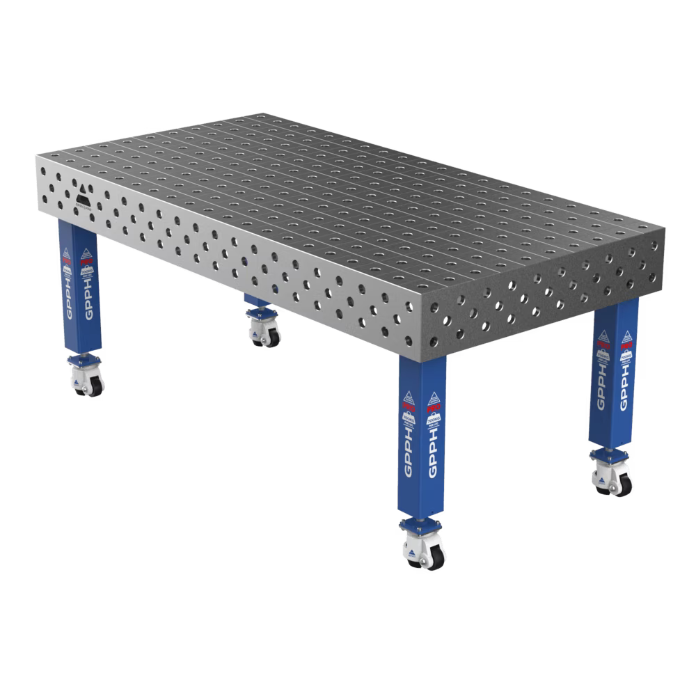 Зварювальний стіл PRO на колесах 2000x1000 mm fi28 mm Сітка 100x100 mm