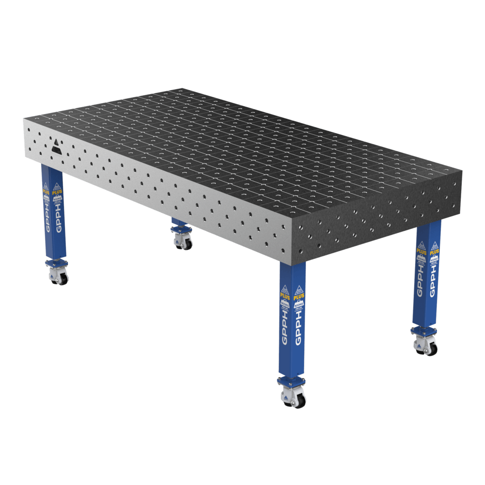Зварювальний стіл PLUS на колесах 2000x1000 mm fi16 mm Сітка Діагональна