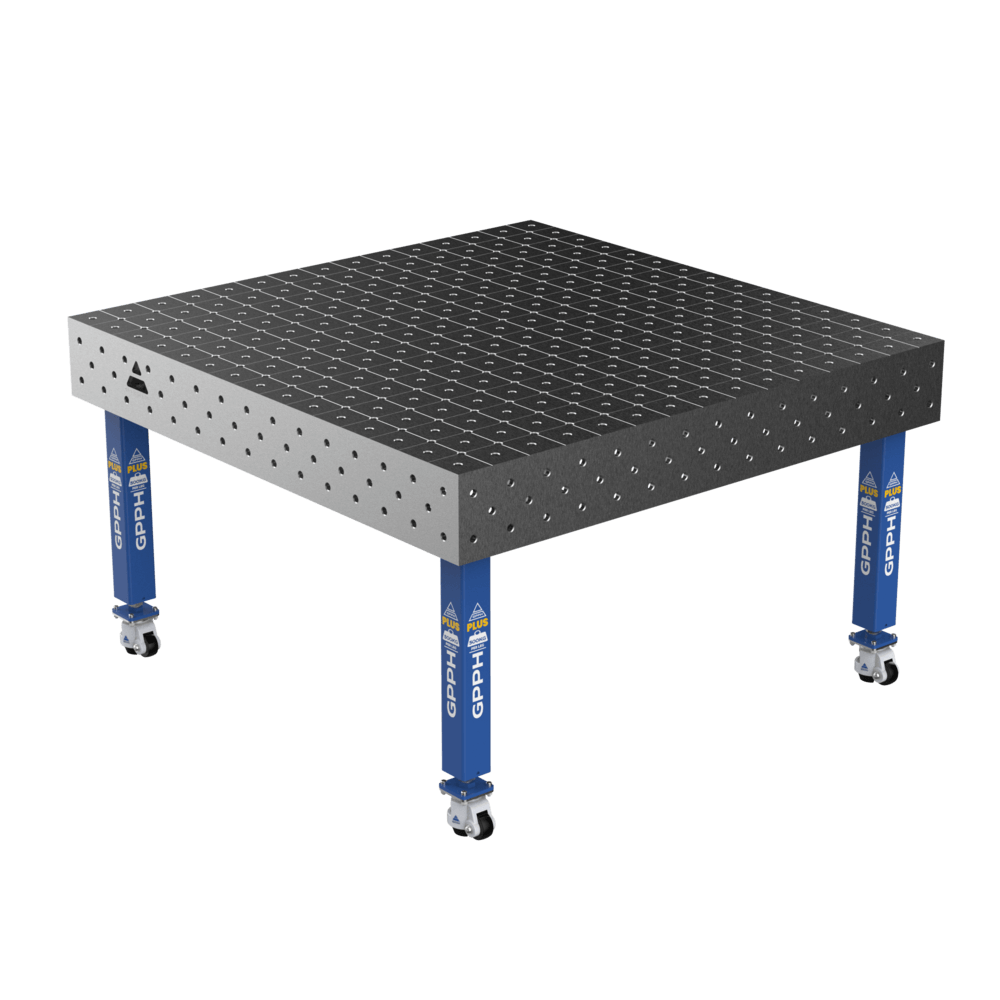 Зварювальний стіл PLUS на колесах 1500x1480 mm fi16 mm Сітка Діагональна