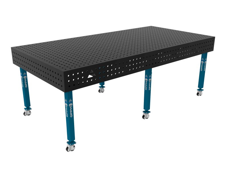 Зварювальний стіл ECO на колесах 2400x1200 mm fi16 mm Сітка 50x50 mm