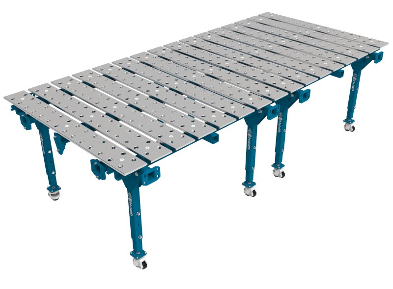Модульний подвійний зварювальний стіл 3200x1500 mm fi28 mm Сітка 100x100 mm