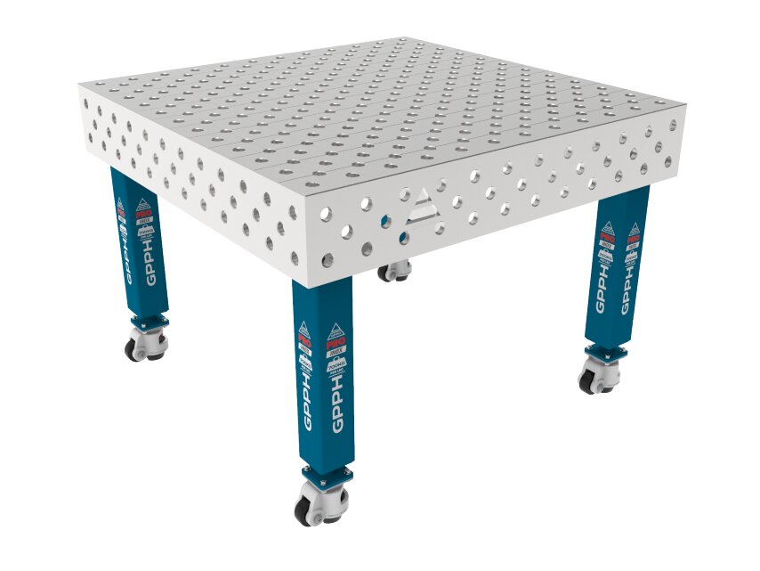 Зварювальний стіл PRO INOX на колесах 1200x1200 mm fi28 mm Сітка Діагональна