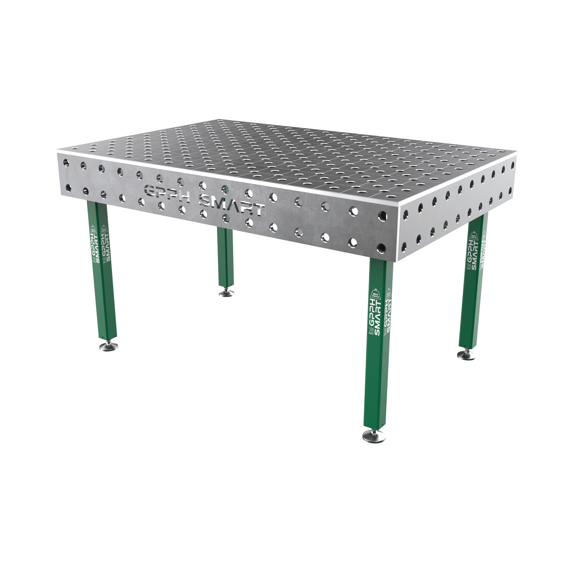 Зварювальний стіл GPPH SMART 15 mm на опорах 1500x1000 mm fi28 mm Сітка Діагональна