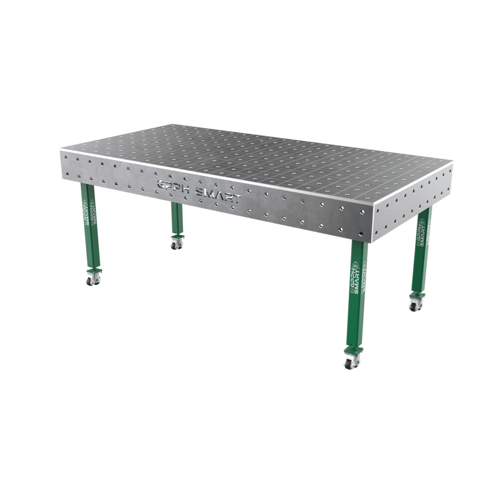 Зварювальний стіл GPPH SMART 15 mm на колесах 2000x1000 mm fi16 mm Сітка 100x100 mm