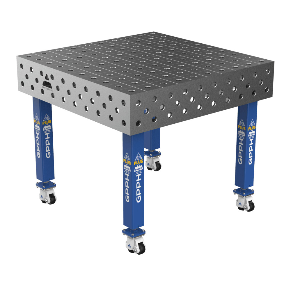 Зварювальний стіл PLUS на колесах 1000x1000 mm fi28 mm Сітка 100x100 mm