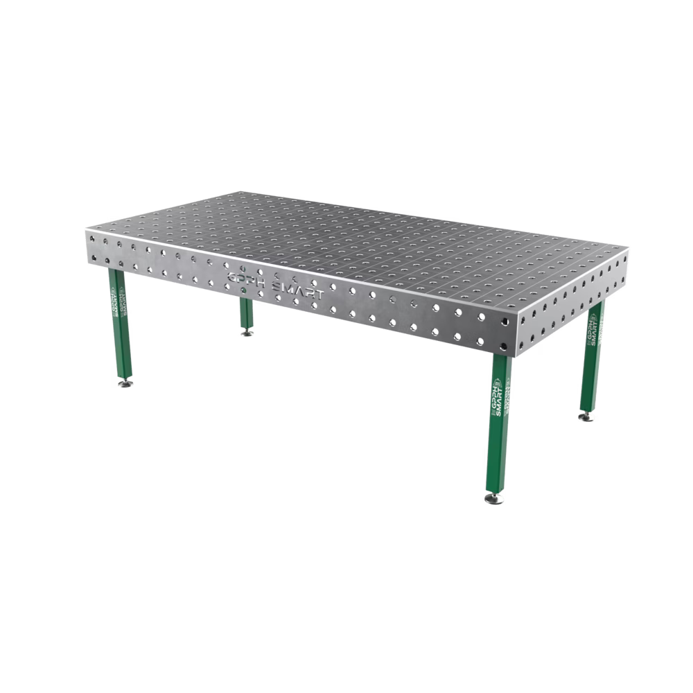 Зварювальний стіл GPPH SMART 12 mm на опорах 2400x1200 mm fi28 mm Сітка 100x100 mm