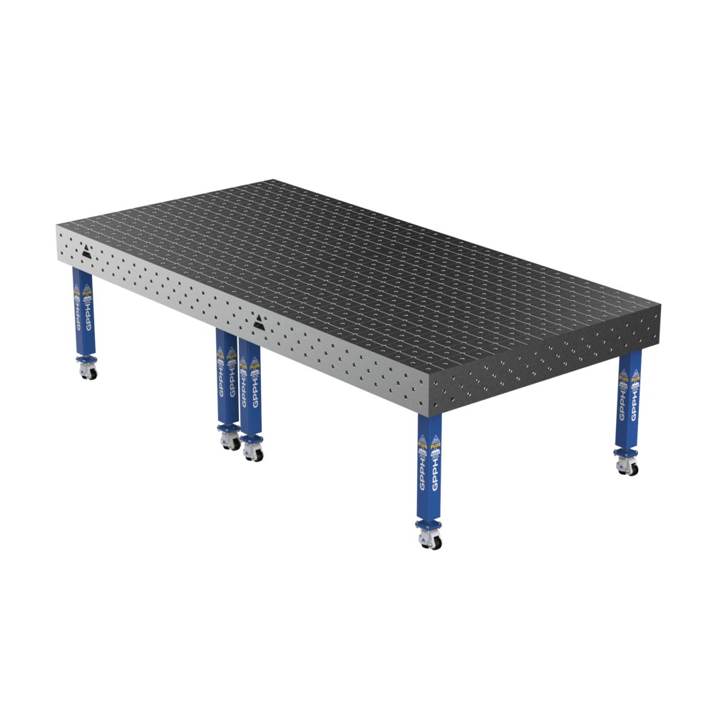 Зварювальний стіл PLUS на колесах 3000x1480 mm fi16 mm Сітка Діагональна