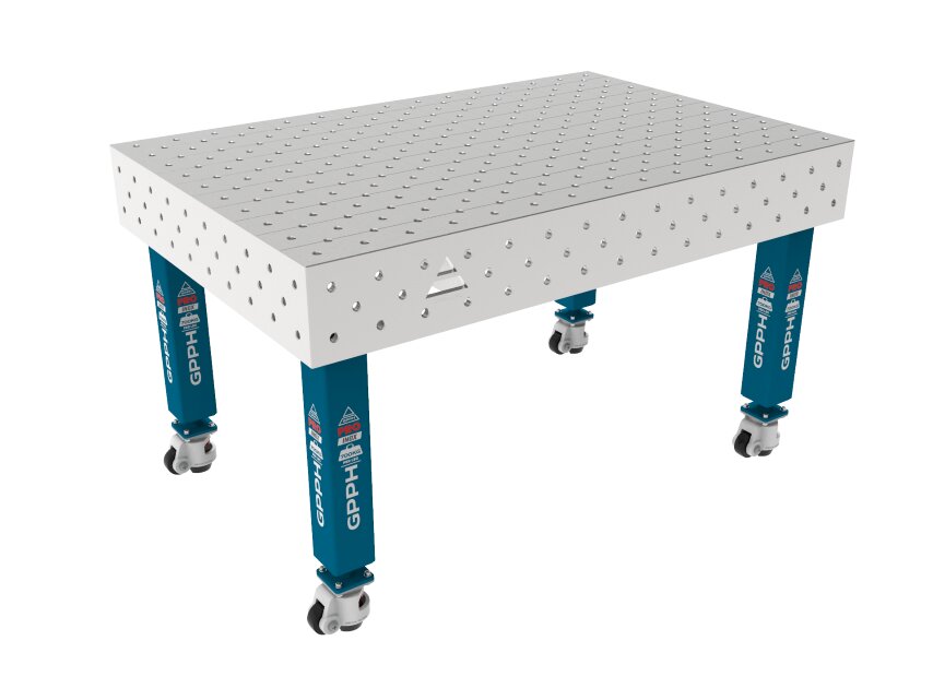 Зварювальний стіл PRO INOX на колесах 1500x1000 mm fi16 mm Сітка Діагональна