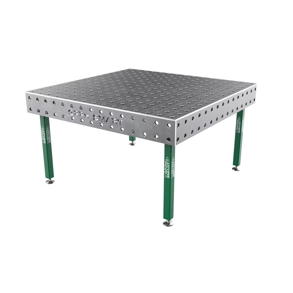 Зварювальний стіл GPPH SMART 15 mm на опорах 1500x1480 mm fi28 mm Сітка 100x100 mm