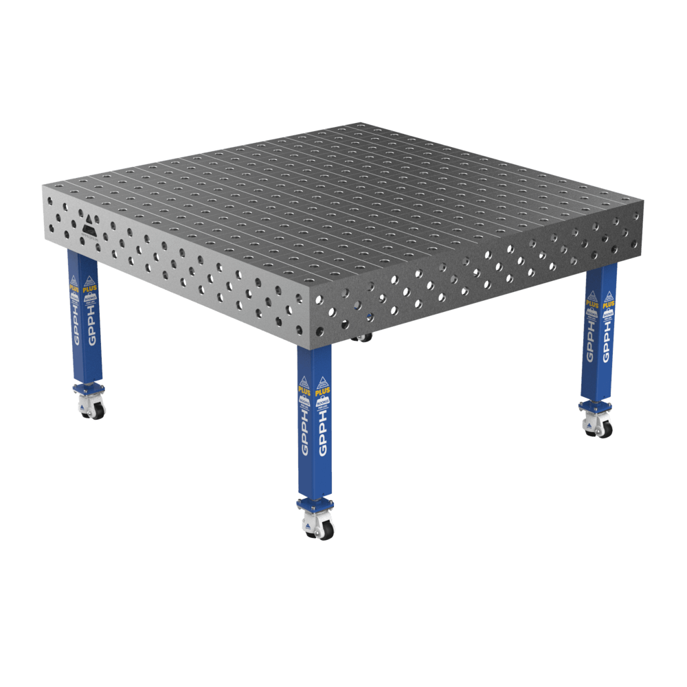 Зварювальний стіл PLUS на колесах 1500x1480 mm fi28 mm Сітка 100x100 mm