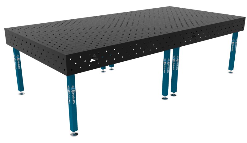 Зварювальний стіл ECO на опорах 3000x1480 mm fi16 mm Сітка Діагональна