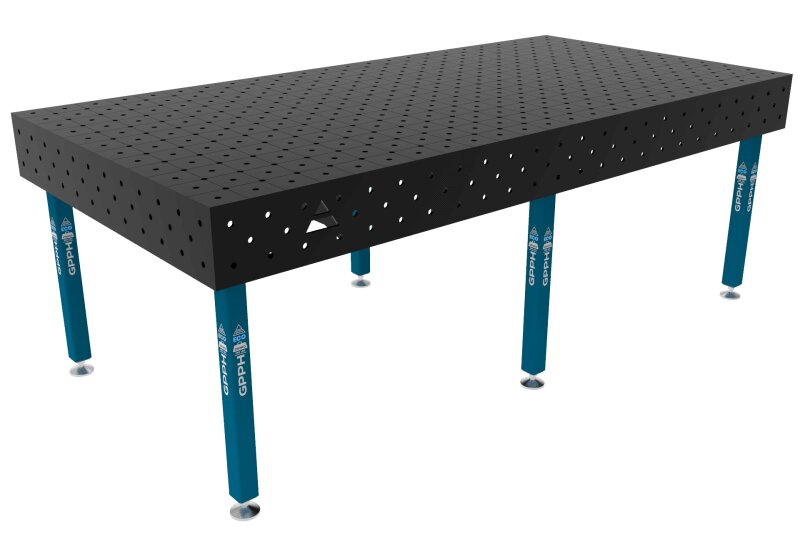 Зварювальний стіл ECO на опорах 2400x1200 mm fi16 mm Сітка Діагональна