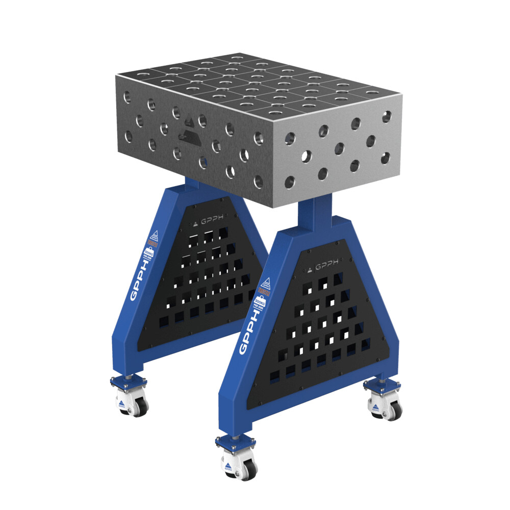 Зварювальна опора TRESTLE EXPERT на колесах 600x400x200 mm fi 28 mm Сітка Діагональна