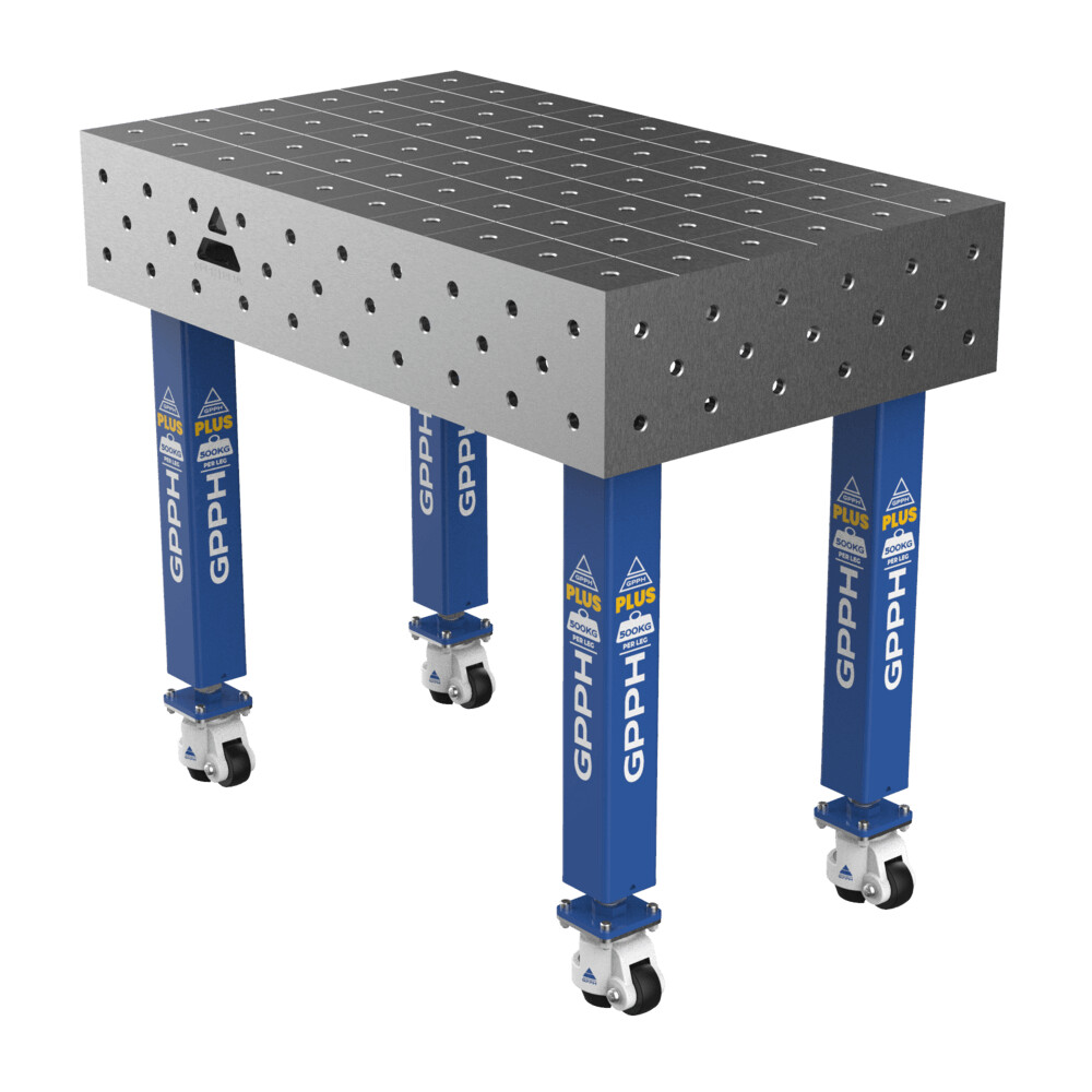 Зварювальний стіл PLUS на колесах 1000x600 mm fi16 mm Сітка 100x100 mm