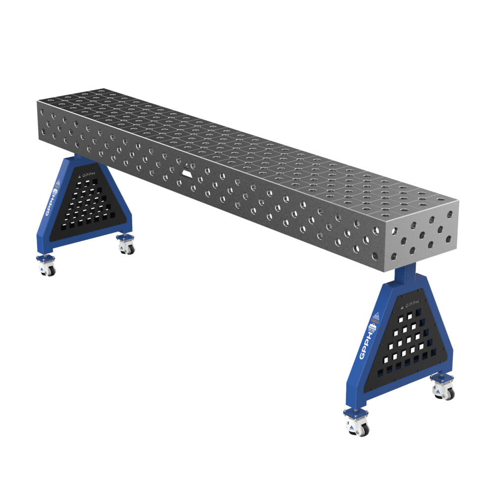 Зварювальна опора TRESTLE PRO на колесах 2400x400x200 mm fi 28 mm Сітка Діагональна