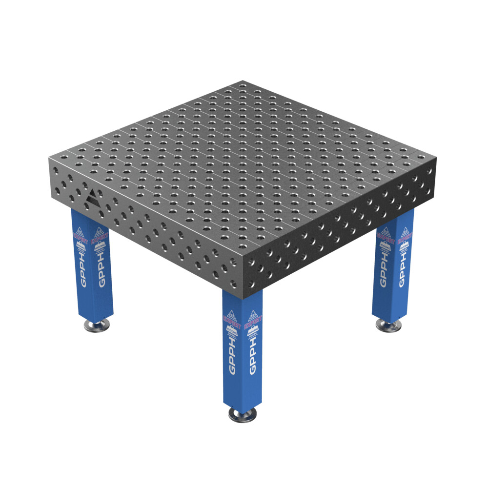 Зварювальний стіл EXPERT на опорах 1200x1200 mm fi28 mm Сітка Діагональна