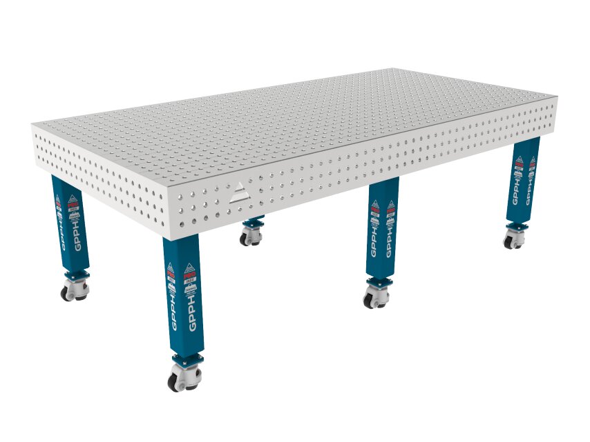 Зварювальний стіл PRO INOX на колесах 2400x1200 mm fi16 mm Сітка 50x50 mm