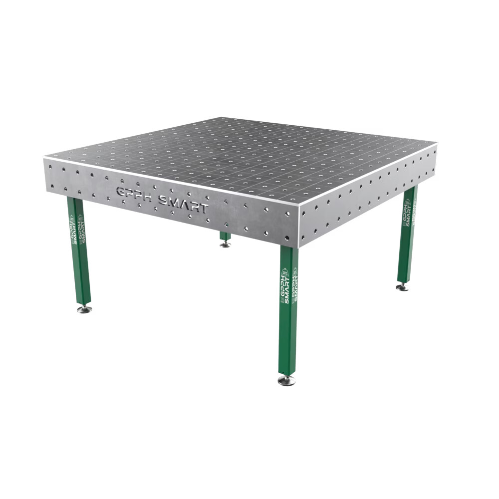 Зварювальний стіл GPPH SMART 12 mm на опорах 1500x1480 mm fi16 mm Сітка 100x100 mm