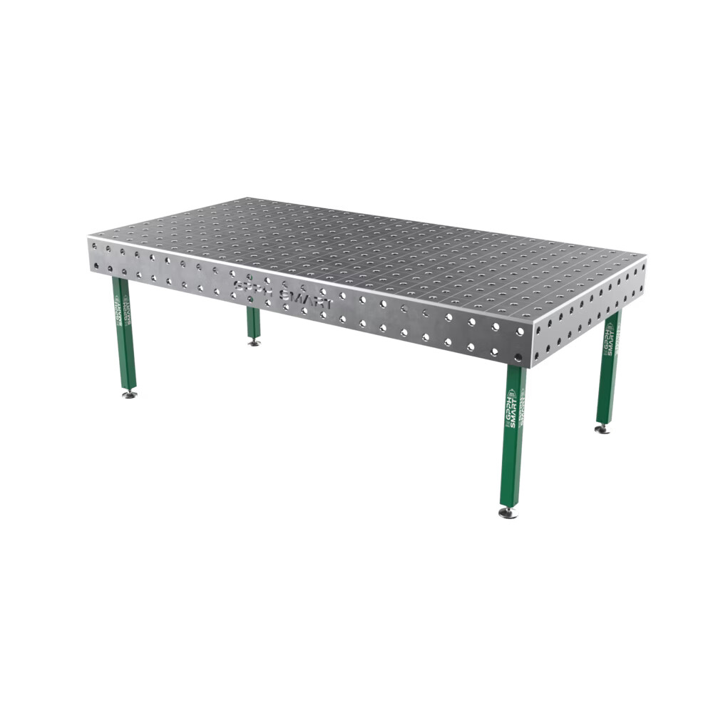 Зварювальний стіл GPPH SMART 15 mm на опорах 2400x1200 mm fi28 mm Сітка 100x100 mm