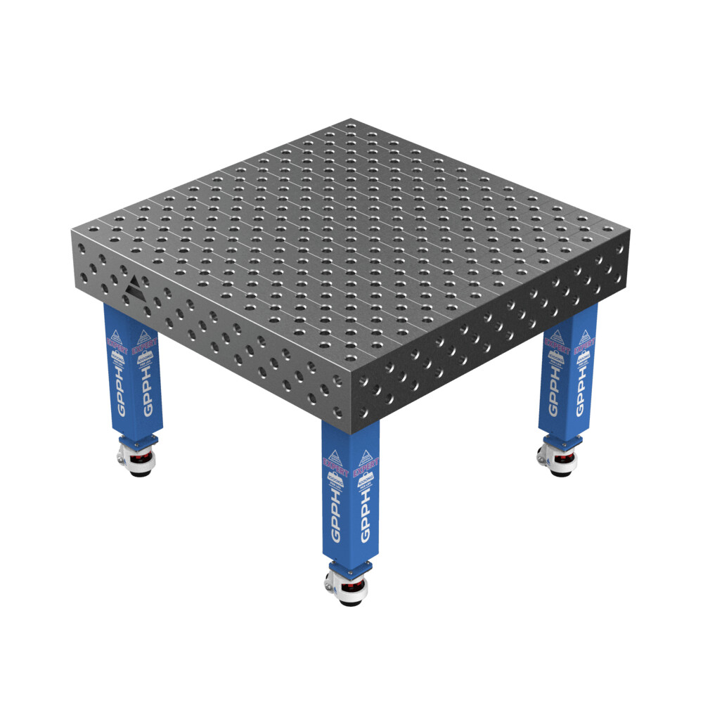 Зварювальний стіл EXPERT на колесах 1200x1200 mm fi28 mm Сітка Діагональна