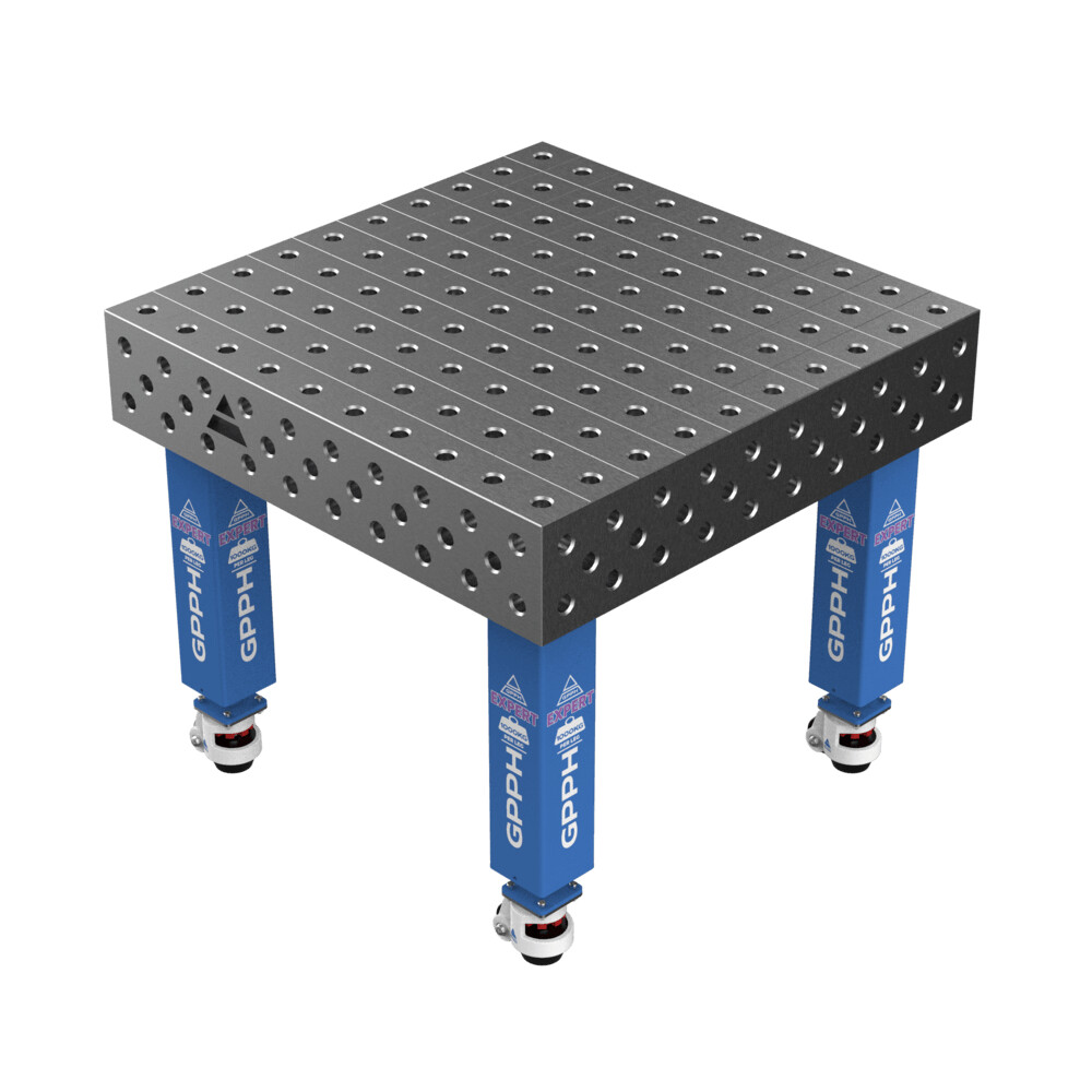Зварювальний стіл EXPERT на колесах 1000x1000 mm fi28 mm Сітка 100x100 mm
