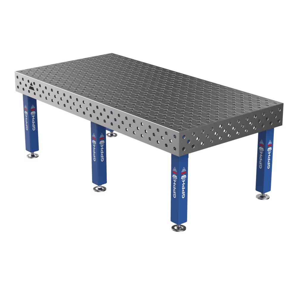 Зварювальний стіл PRO на опорах 2400x1200 mm fi28 mm Сітка Діагональна