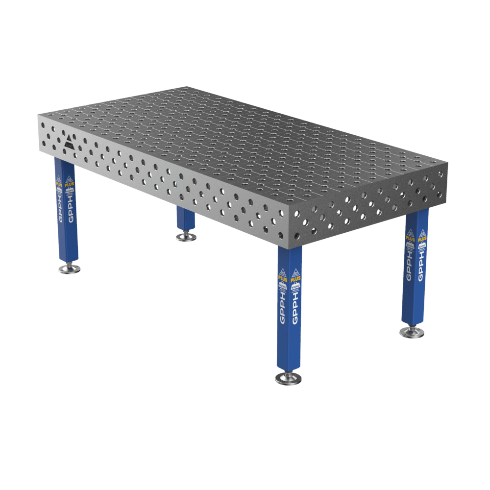 Зварювальний стіл PLUS на опорах 2000x1000 mm fi28 mm Сітка Діагональна