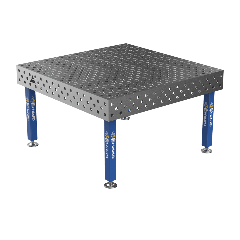 Зварювальний стіл PLUS на опорах 1500x1480 mm fi28 mm Сітка Діагональна