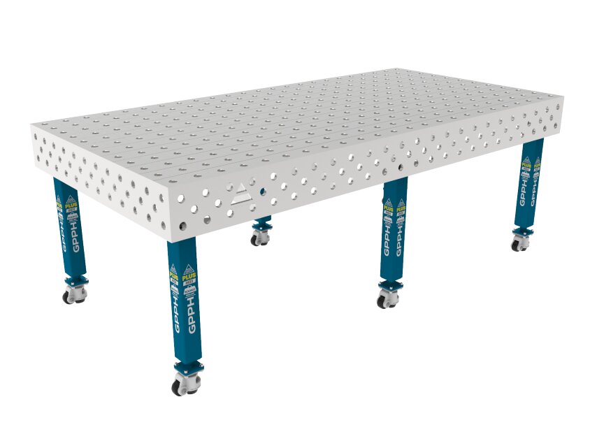 Зварювальний стіл PLUS INOX на колесах 2400x1200 mm fi28 mm Сітка 100x100 mm