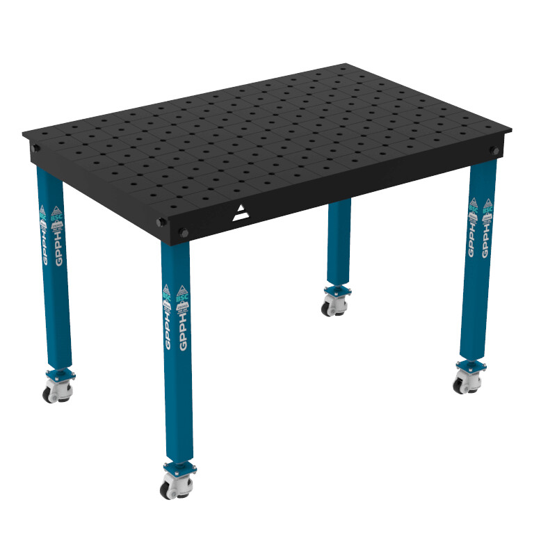 Зварювальний стіл BASIC на колесах 1200x800 mm fi16 mm Сітка Діагональна