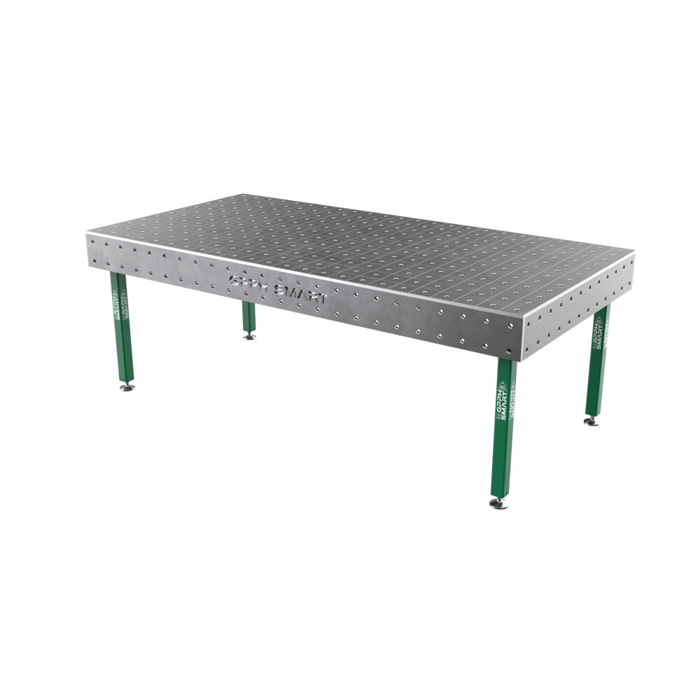 Зварювальний стіл GPPH SMART 15 mm на опорах 2400x1200 mm fi16 mm Сітка 100x100 mm