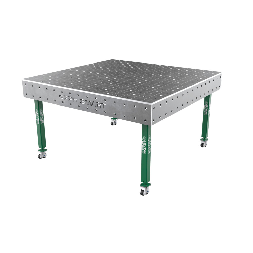 Зварювальний стіл GPPH SMART 15 mm на колесах 1500x1480 mm fi16 mm Сітка 100x100 mm